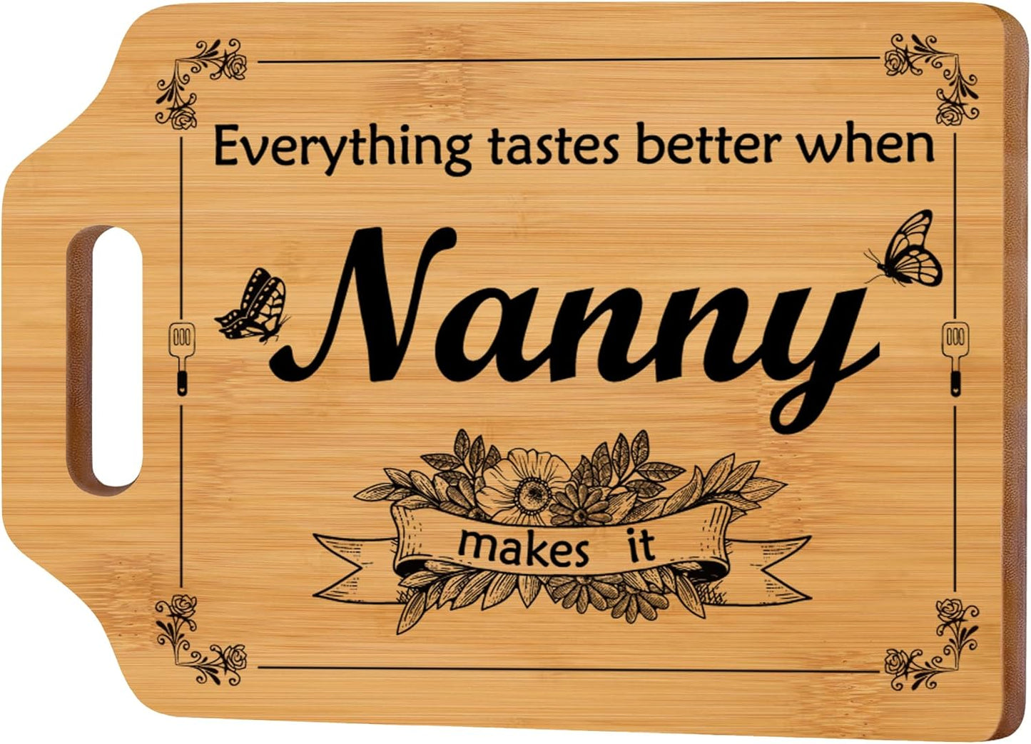 Nanny Gifts, Nanny Birthday Best Gifts from Grandchildren, Nanny Handmade Cutting Board, Birthday, Mother'S Day Gifts for Nanny, Best Gifts for Nanny, Kitchen Gifts for Nanny