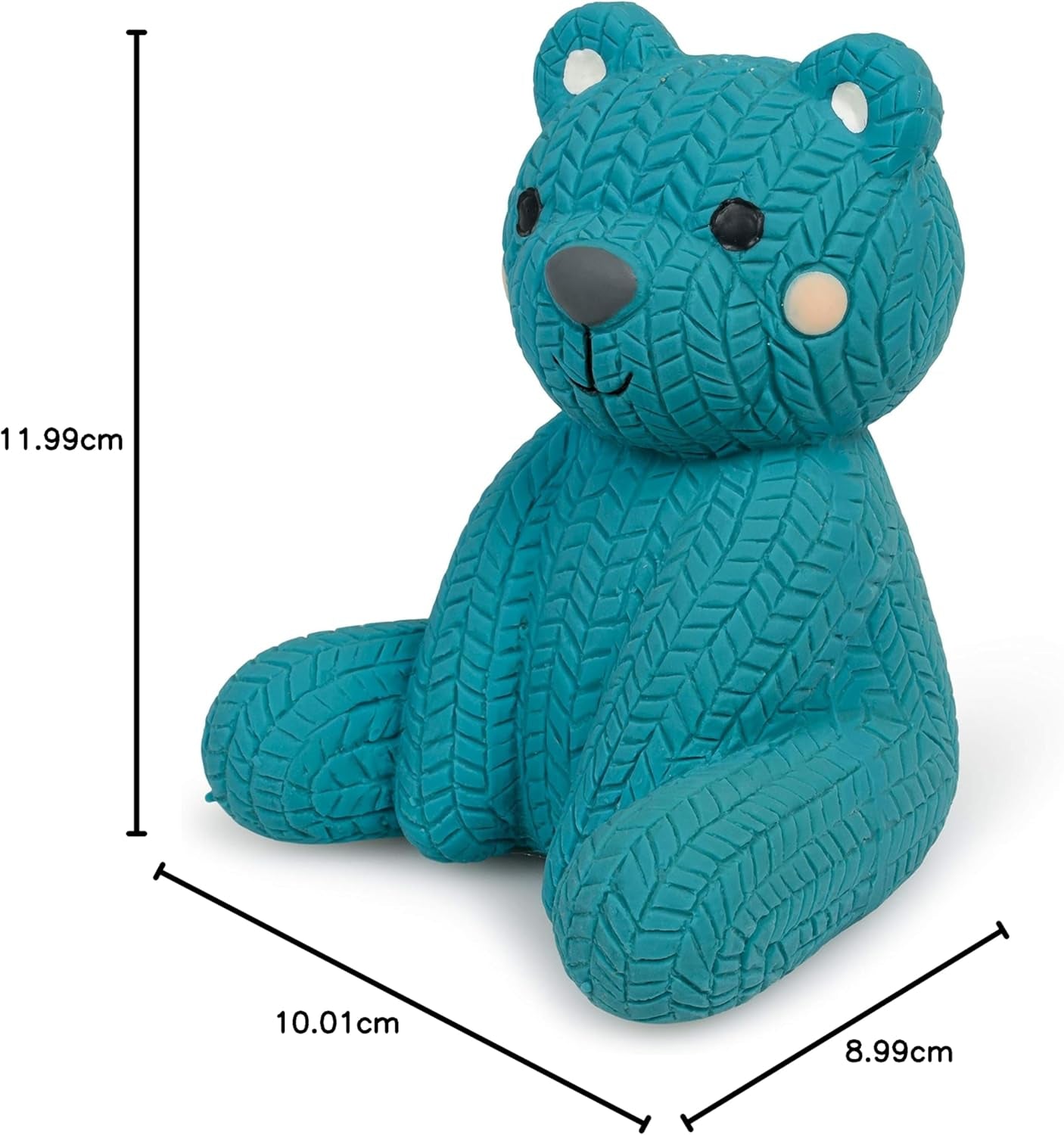 Little  Teddy Bear Latex Chew Dog Toy, Blue (Pack of 1)