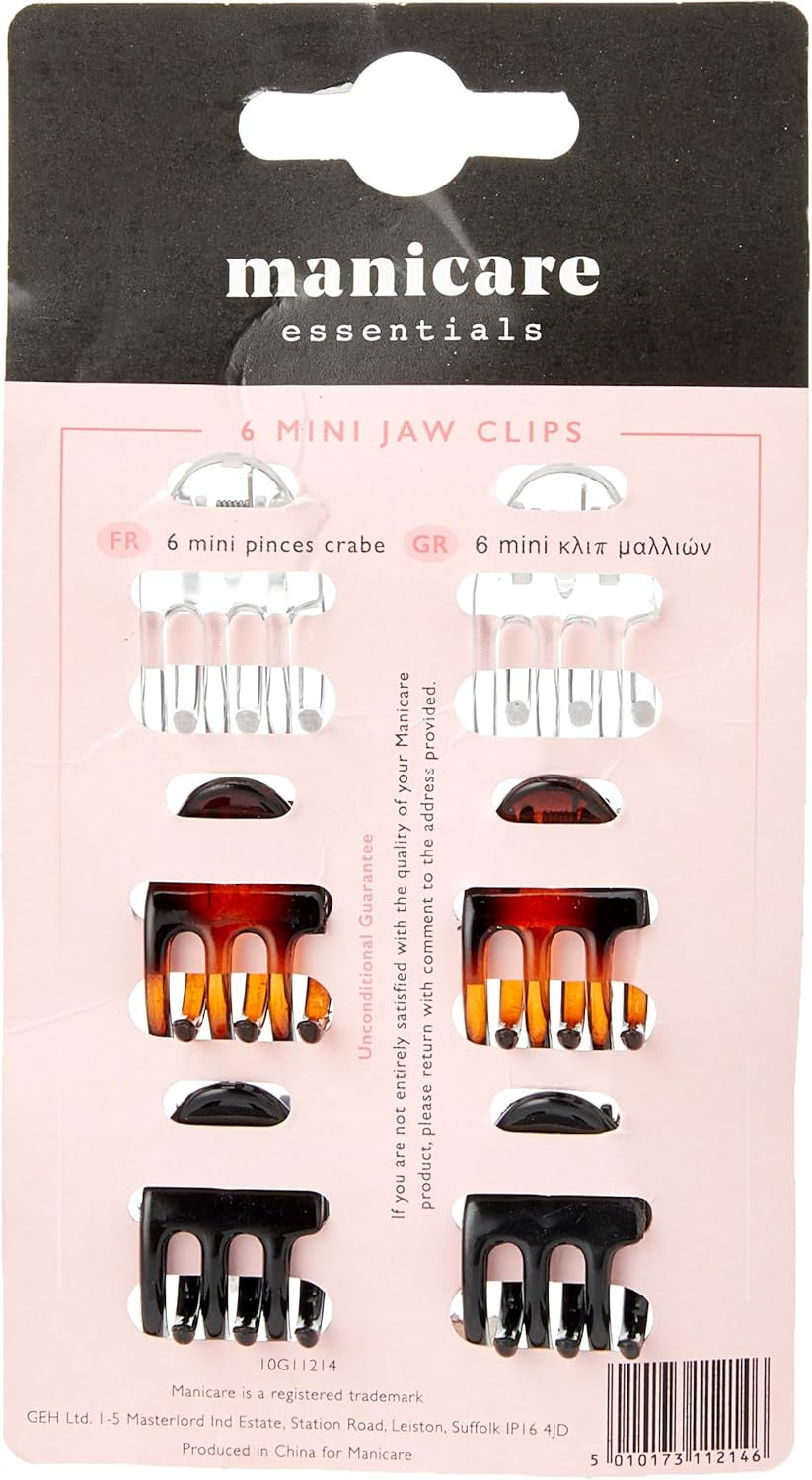 6 Mini Jaw Clips, Claw Clips for Sectioning and Decorating the Hair, Non-Slip Hair Accessories, Hair Clamps for Holding Back Hair, Hair Accessory, Gentle and Comfortable on the Hair and Scalp