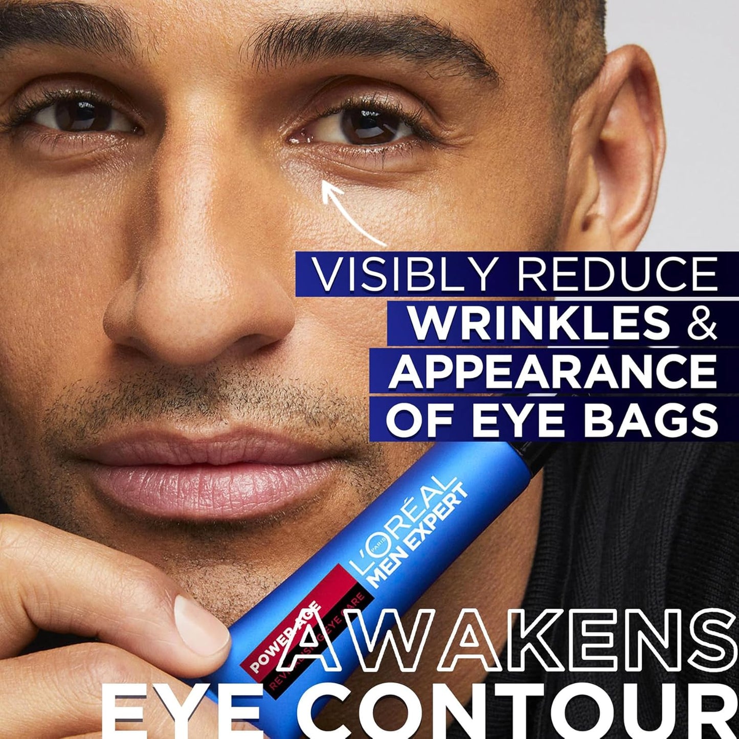 Men Expert Men'S Eye Cream, Hyaluronic Acid Eye Care for Ageing, for Dry & Dull Skin, Power Age, 15Ml