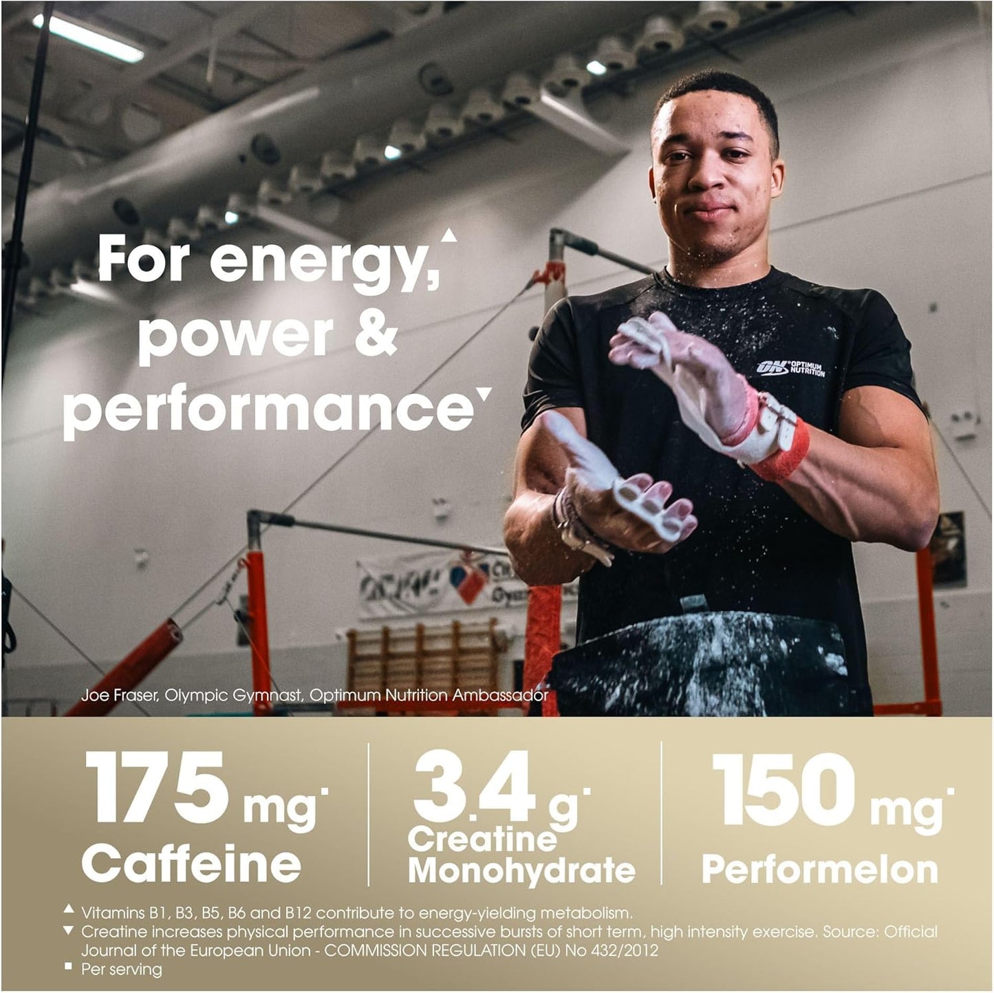 Gold Standard Pre Workout Powder, Energy Drink with Creatine Monohydrate, Beta Alanine, Caffeine and Vitamin B Complex, Nutrition Supplement, Fruit Punch Flavour, 30 Servings, 330 G