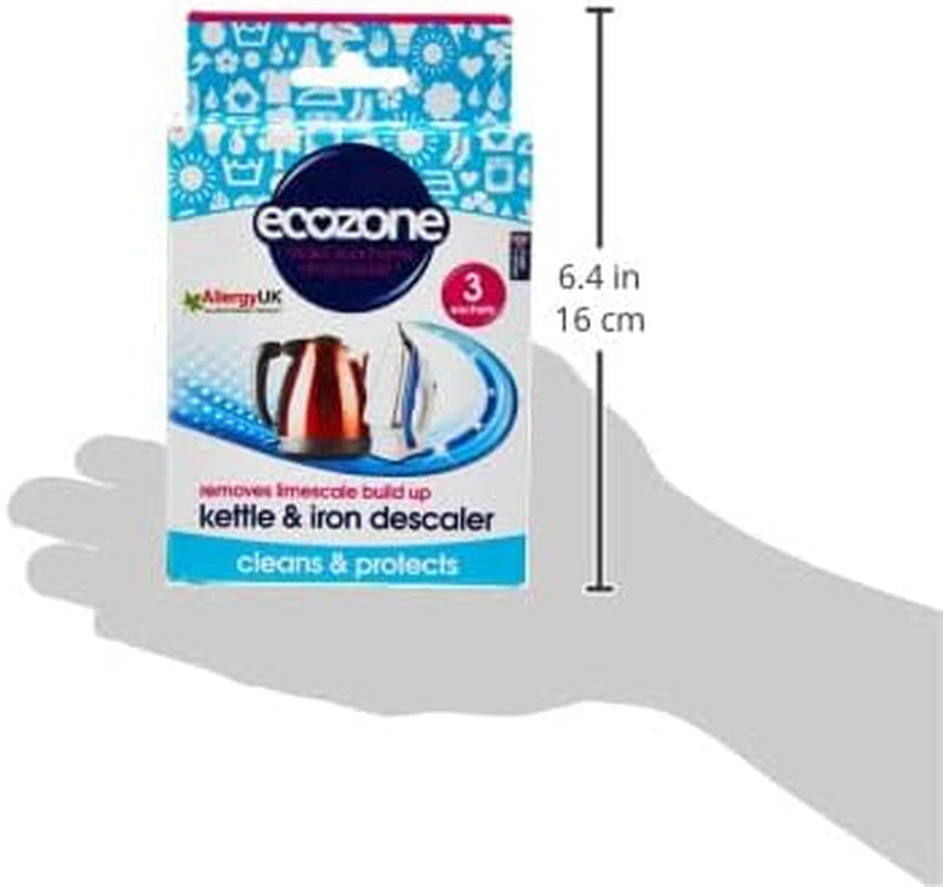 Kettle and Iron Descaler, Internal Cleaner & Scale Remover for Kitchen & Home Appliances, Limescale Prevention Sachets, Easy to Use, Natural Vegan & Non Toxic Eco-Safe Formula (3 Treatments)