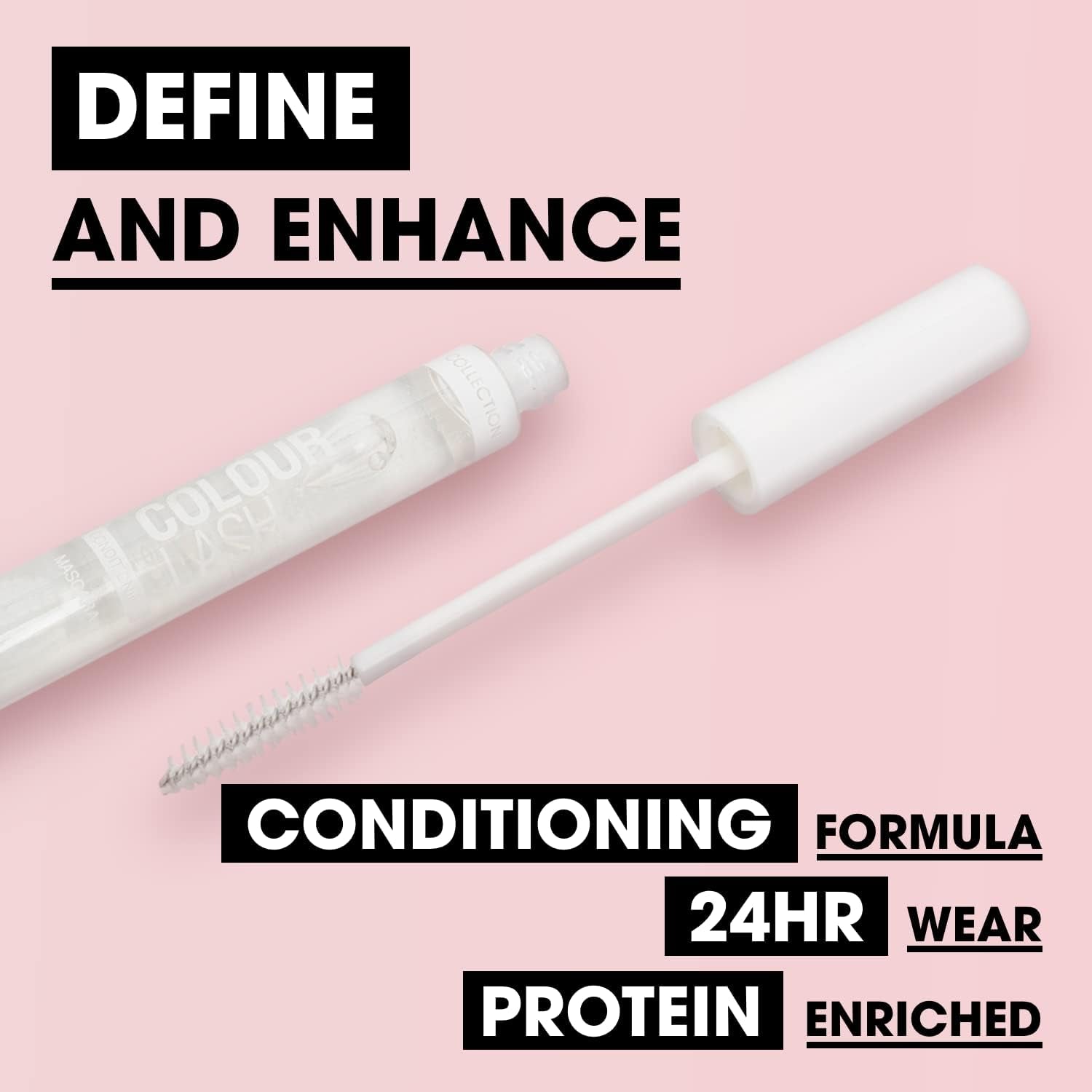 Cosmetics Colour Lash Mascara, Protein Enriched, 8Ml, Clear