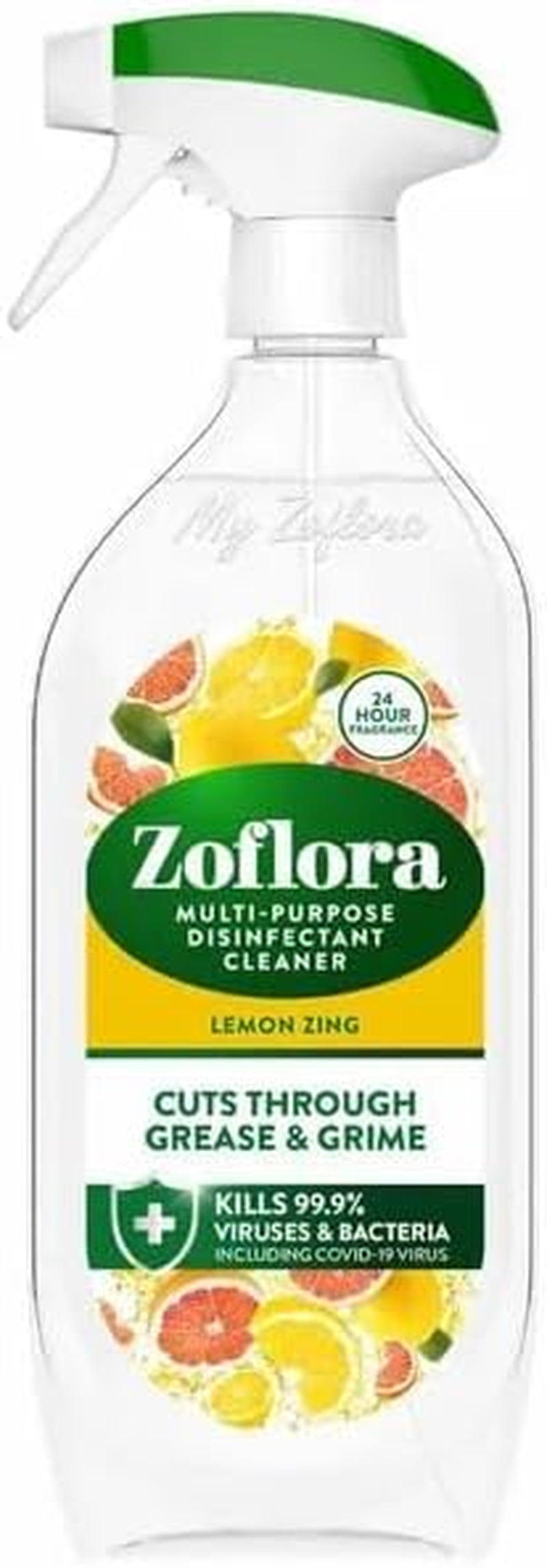 Lemon Zing Multipurpose Disinfectant Spray, Antibacterial Multi-Surface Cleaner, Pet-Friendly, Kills 99,9% of Bacteria & Viruses, 1 X 800Ml