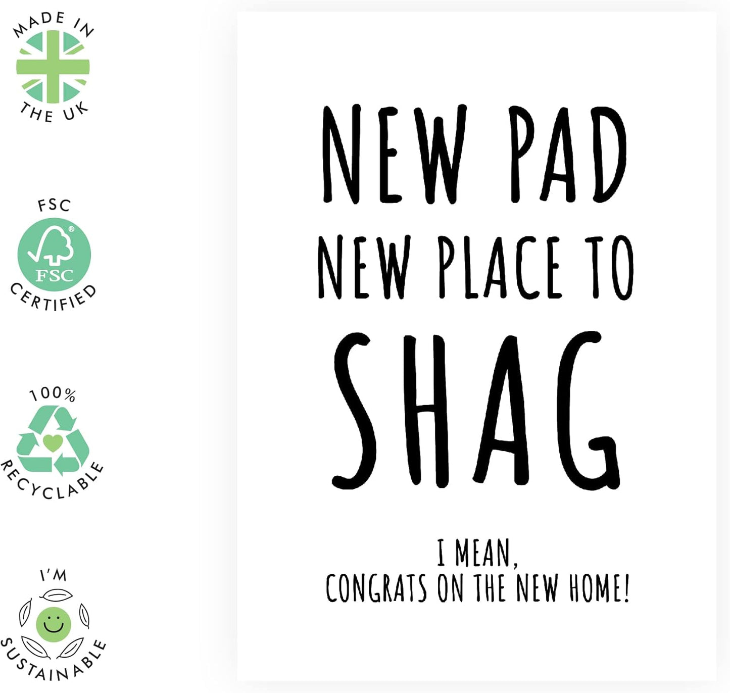 New Home Card - Happy New Home Gifts for Couple Friends - Congratulations on Your New Home Card - Housewarming Gifts for New Home - Moving House Card - Comes with Stickers - Made in UK