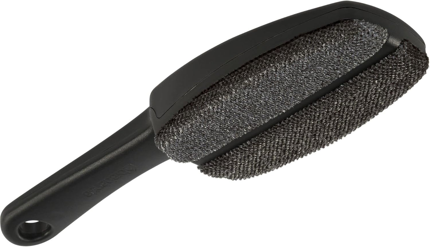 - Clothes Brush - Lint Remover for Clothes - Removes Lint, Dust & Pet Hair - Double Velour Pads - Ergonomic Grip - Upholstery Fabric Cleaner - Dark Grey - 24.5 X 3.5 X 6.5 Cm