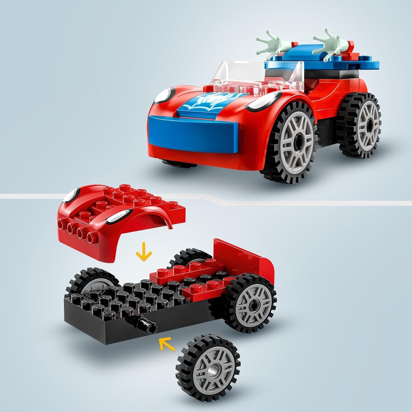 10789 Marvel Spider-Man'S Car and Doc Ock Set, Spidey and His Amazing Friends Buildable Toy for Kids 4 plus Years Old with Glow in the Dark Pieces
