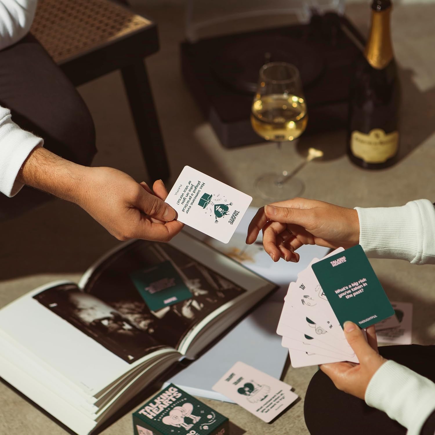 Conversation Cards - Couple Card Game for Date Nights & Travel Adventures | Great Valentine'S Gift for Couples - 200 Questions & 2 Wild Cards - Dive into Deeper Bonds!