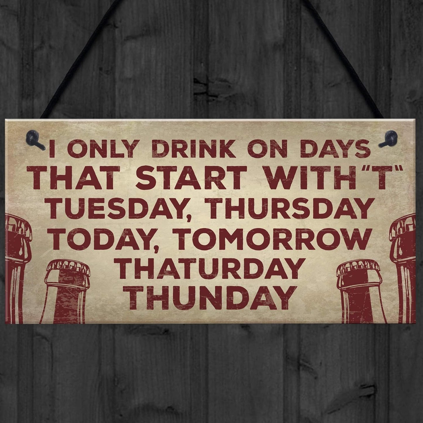 Novelty Alcohol Plaque Drinking Man Cave Hanging Wall Sign Home Bar Pub Gifts BEER VODKA GIN CIDER Gifts
