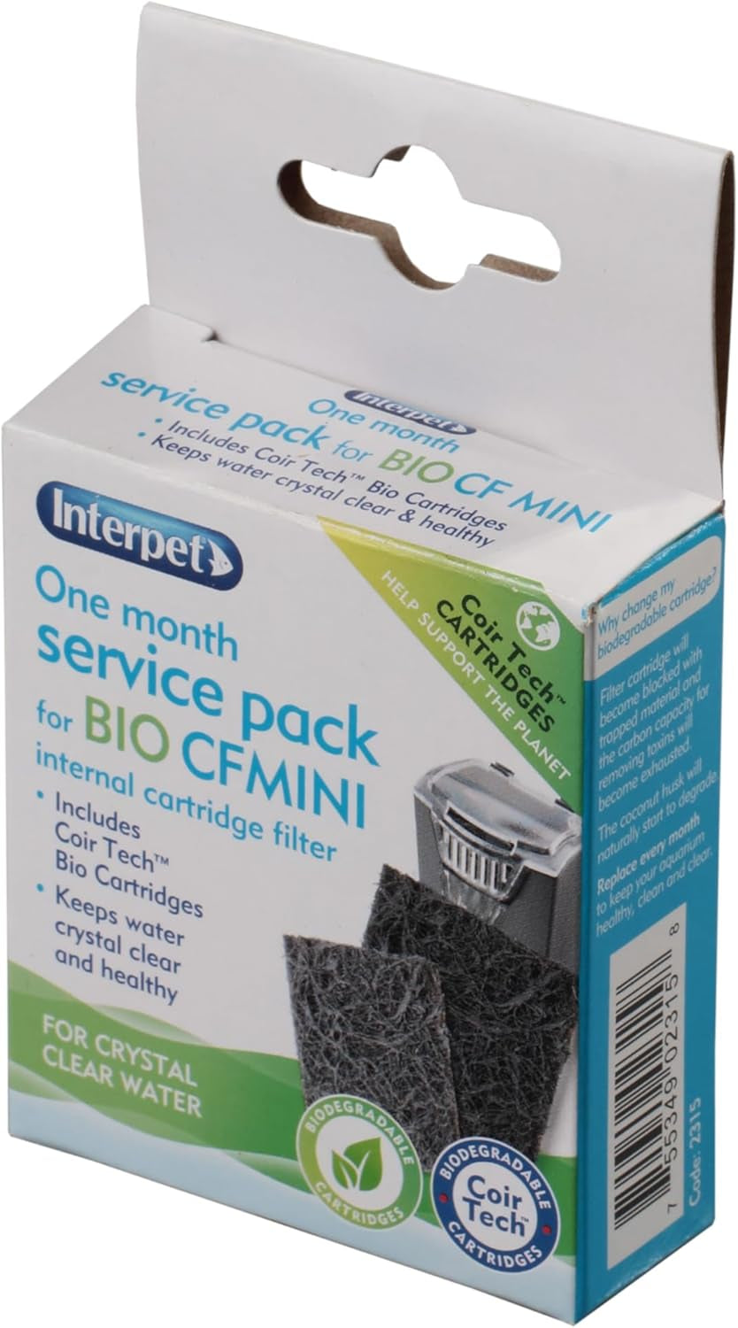 1 Month Service Pack for the Internal Cartridge Filter CF Mini (1 X Front Coir Tech Cartridge, 1 X Back Coir Tech Cartridge)