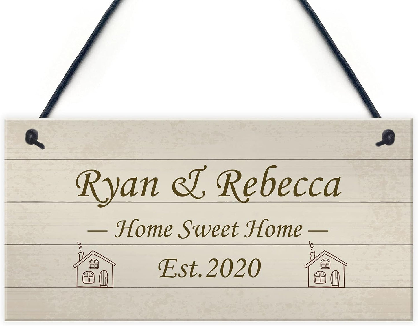 Home Sweet Home Sign PERSONALISED Welcome New Home Gift for Friend