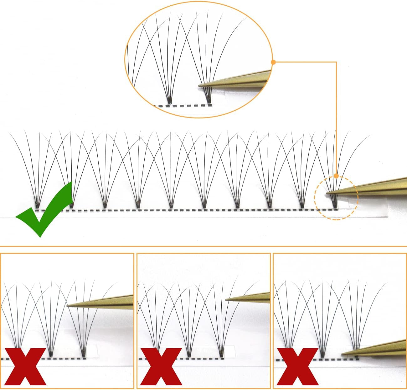 Premade Fan Volume Lash Extensions 5D 0.07D Mix8-15Mm Russian Pre Made Fan Lashes | 3D 4D 5D 6D 0.07/0.10 C/D Curl 8-15Mm | Long Lasting | Easy Application(5D 0.07D Mix8-15Mm)