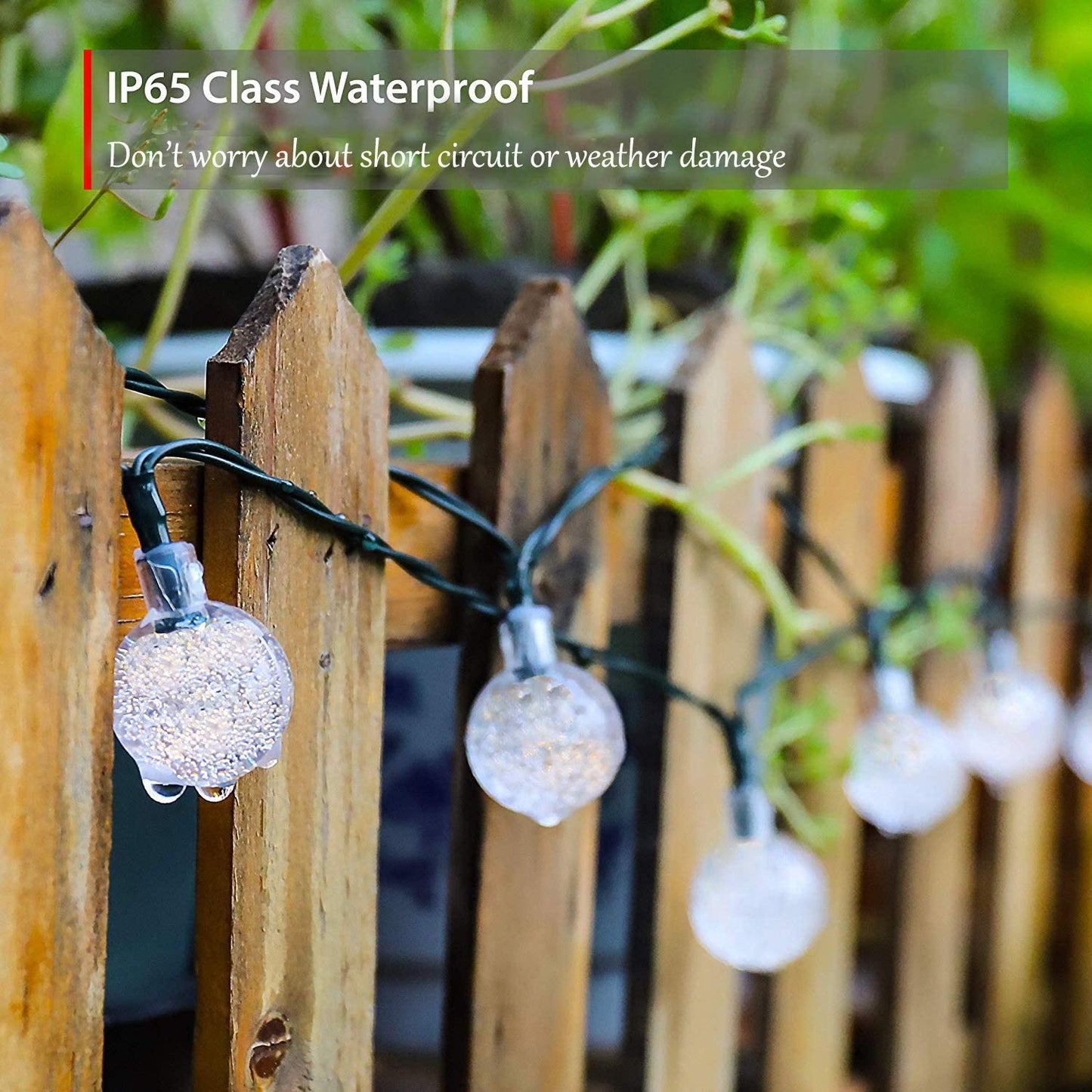 Solar Fairy Lights Outdoor Waterproof, 50LED , 8 Mode 7M/24Ft Indoor/Outdoor String Lights for Garden Patio Yard Home Christmas Parties Wedding(Multi-Coloured)