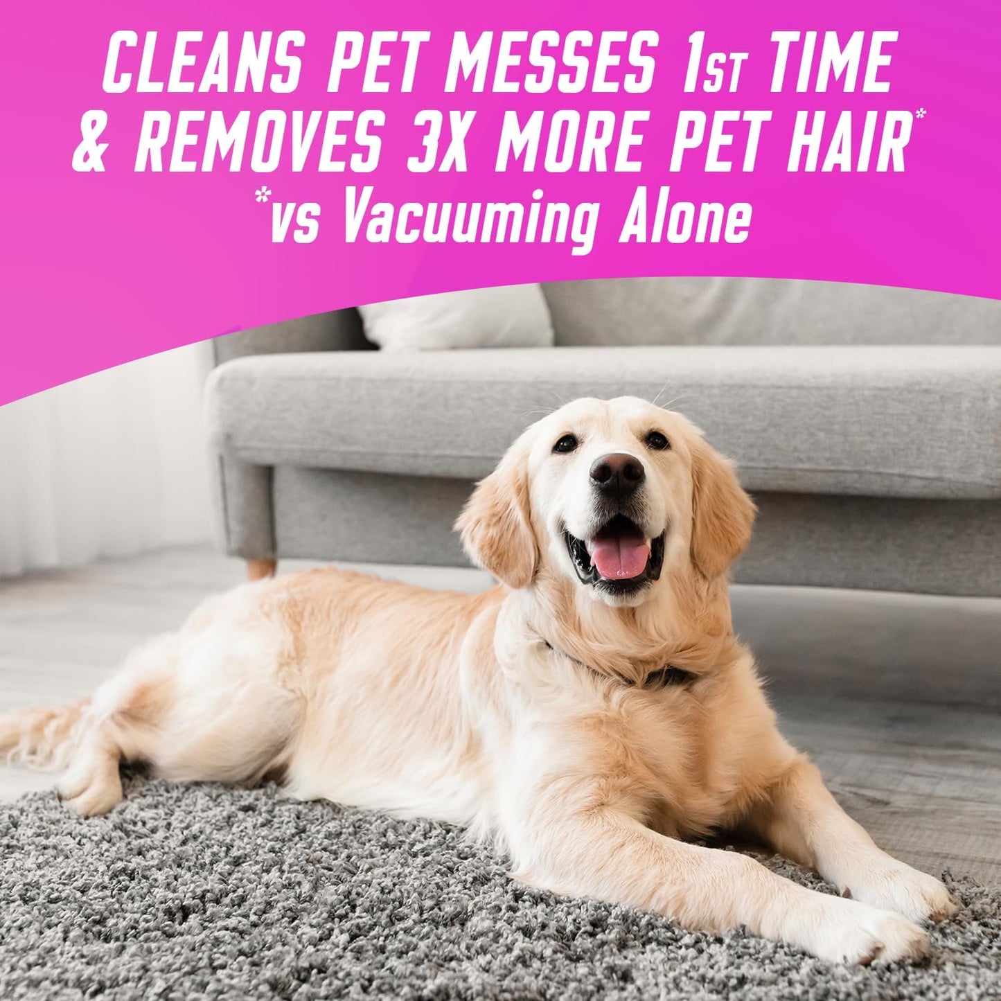 Oxi Action Upholstery & Carpet Cleaner, Stain Remover Foam for Large Area Cleaning, Removes 3X More Dirt & Pet Hair Vs Vacuuming Alone Neutralises Odours Deep Cleans 600 Ml Pack of 1