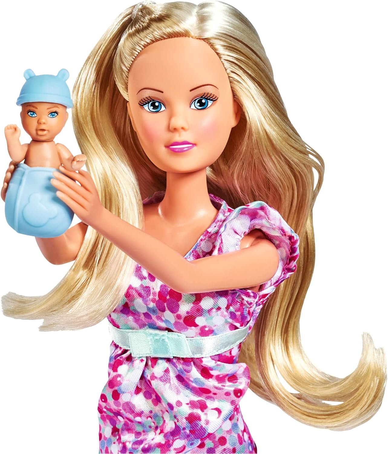 105733588 - Steffi Love Baby Surprise, Pregnant Doll with Baby Surprise, Boy, Girl, Twins, 3 Assorted Designs, Only One Item Supplied, over 11 Pieces, 29 Cm, from 3 Years
