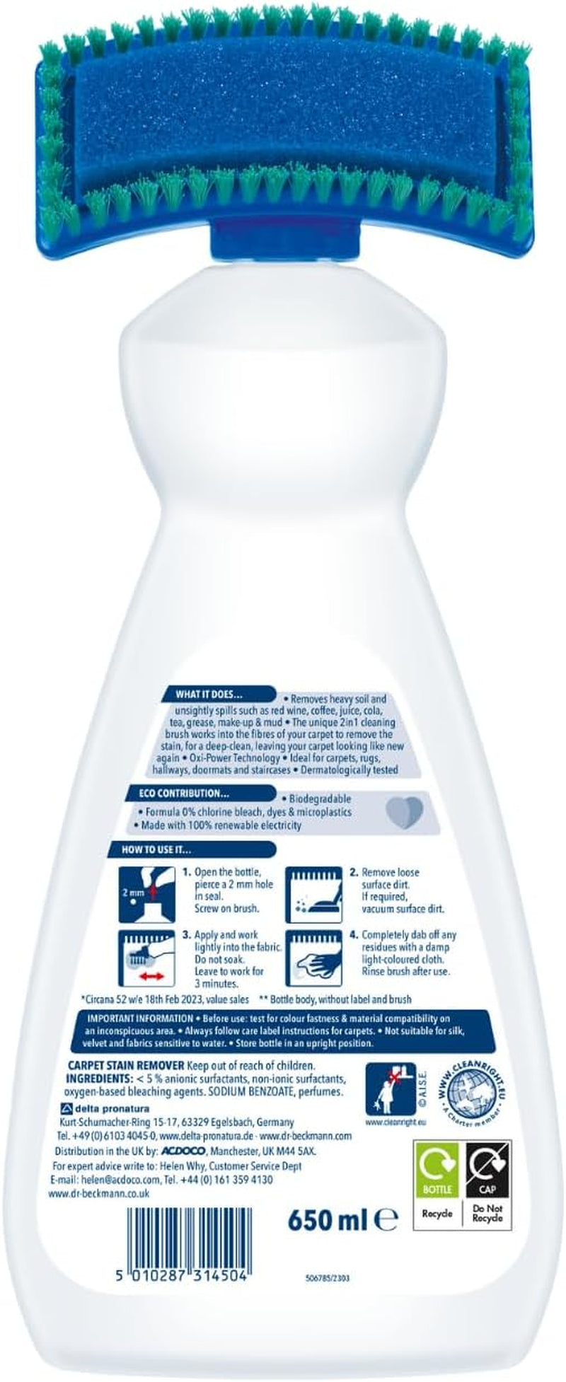 Carpet Stain Remover | Works in 3 Mins | 650 Ml