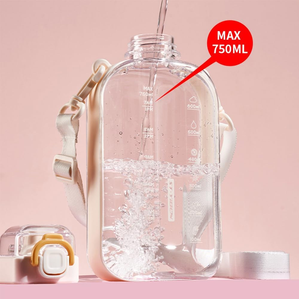 Sports Water Bottle 750Ml, Leakproof Drinks Bottle, Gym Water Bottle, Waterbottle with Healthy Material for Travel Picnic Camping Hiking (Blue)