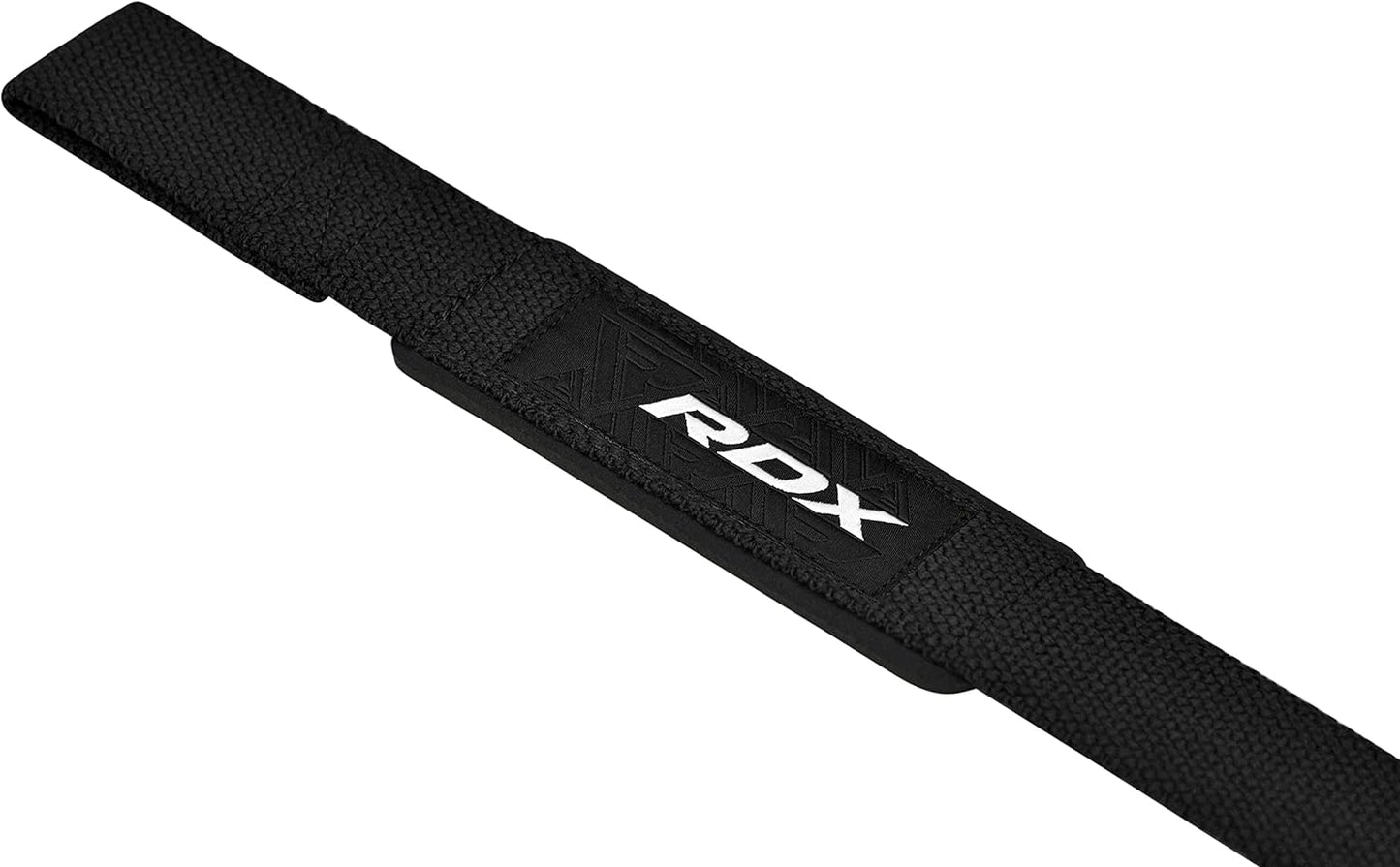 Weight Lifting Straps Deadlifting Powerlifting, 5MM Neoprene Wrist Support, anti Slip 60CM Hand Bar Grip, Heavy Duty Bodybuilding Weightlifting Workout, Soft Cotton, Strength Training Gym Fitness
