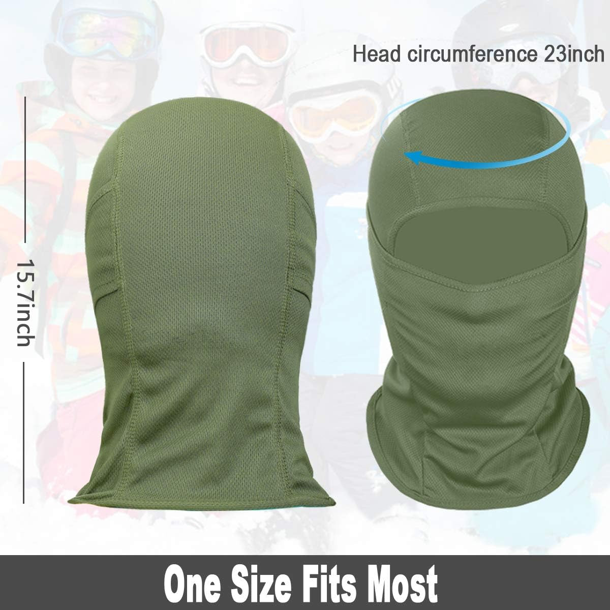 Balaclava Face Mask, Ski Mask UV Protector Lightweight for Motorcycle Cycling Running