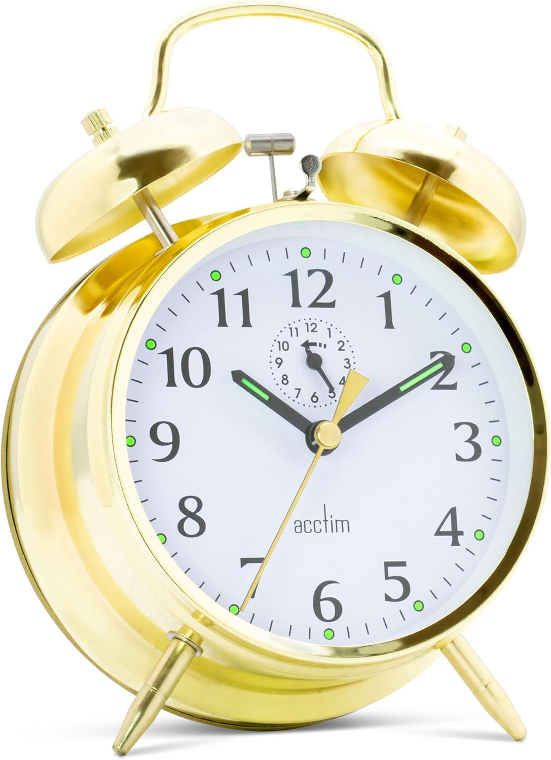 CK0030 Large-Bell Alarm Clock - Brass, 16.5 X 12 X 5.5 Cm