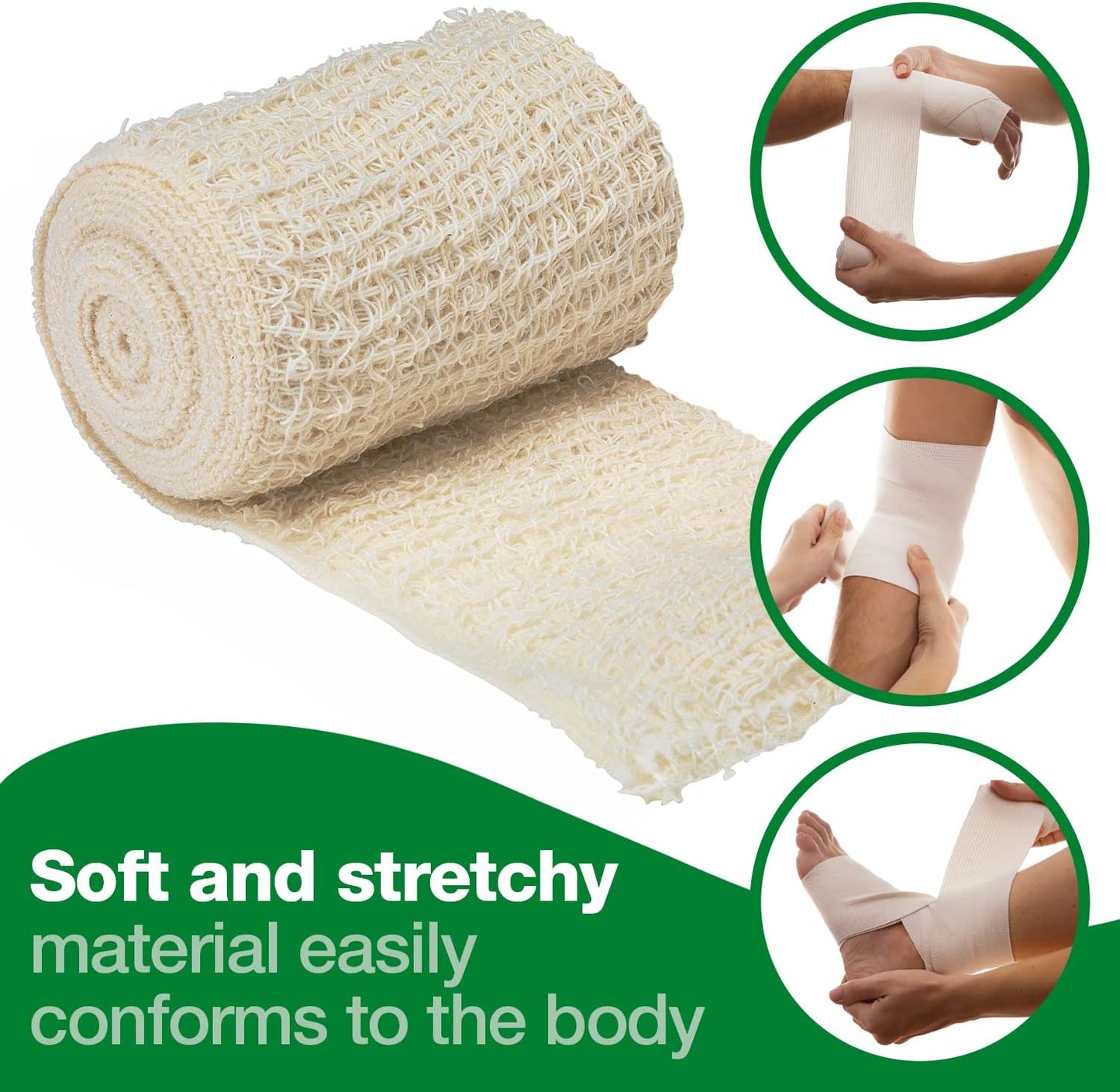 Crepe Cotton Bandages 5 Cm X 4.5 M (Pack of 6)
