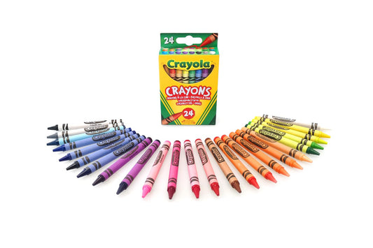 Crayons, Bright Strong Colours, Multi, 24 Count (Pack of 1) (Packaging May Vary)