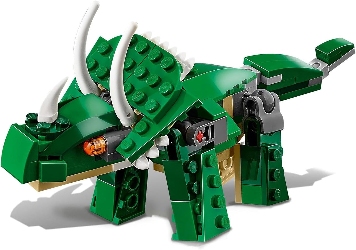 31058 Creator Mighty Dinosaurs Toy, 3 in 1 Model, T. Rex, Triceratops and Pterodactyl Dinosaur Figures, Gifts for 7-12 Year Old Kids, Boys & Girls