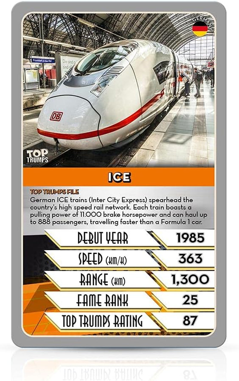 Trains Classics Card Game, Learn about the London Underground, German Ice Trains and Beijing Shanghai in This Educational Packed Game, Gift and Toy for Boys and Girls Aged 4 Plus