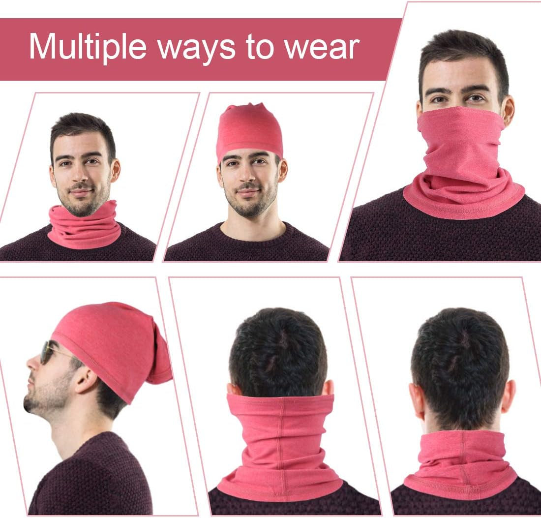 Neck Warmer Snood for Men & Women,Winter Neck Gaiter Fleece Bandana Face Covering Mask Windproof Neck Scarf Neckwear for Outdoor Sports Motorcycle Skiing Running Cycling