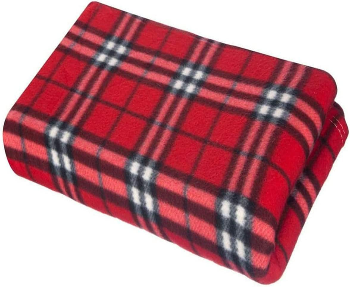 SOFT FLEECE BLANKETS LARGE EXTRA WARM TARTAN SOFA BED CHECK THROW 150Cm X 200Cm (Checker Red)