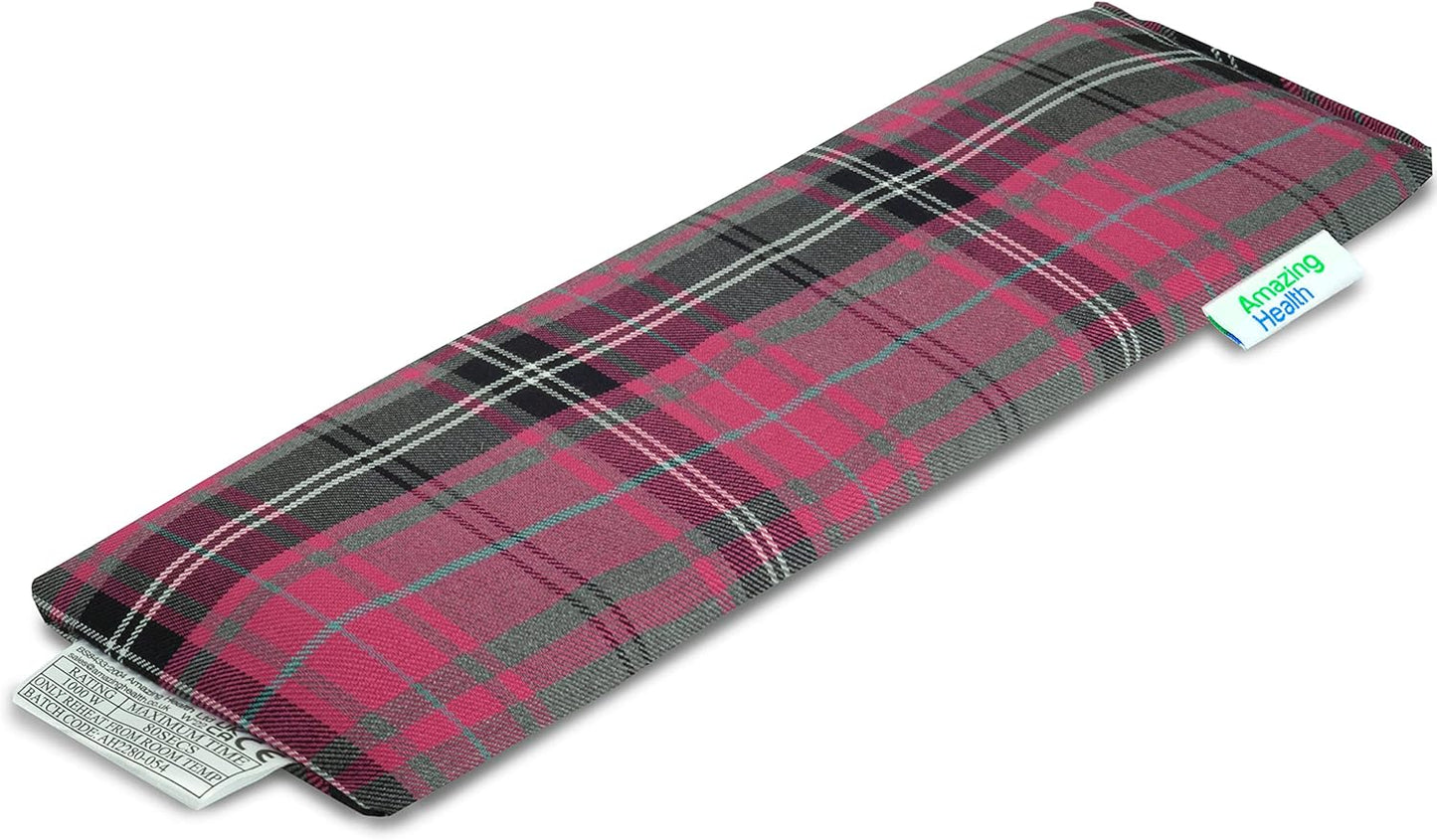 Unscented Microwave Wheat Bag-Uk Made - NON Scented Pink Tartan Cotton Made in Britain
