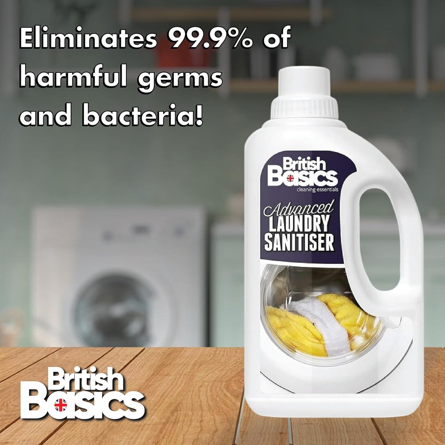 - Anti-Bacterial Laundry Sanitiser Cleanser Liquid Additive 1 Litre,Clear