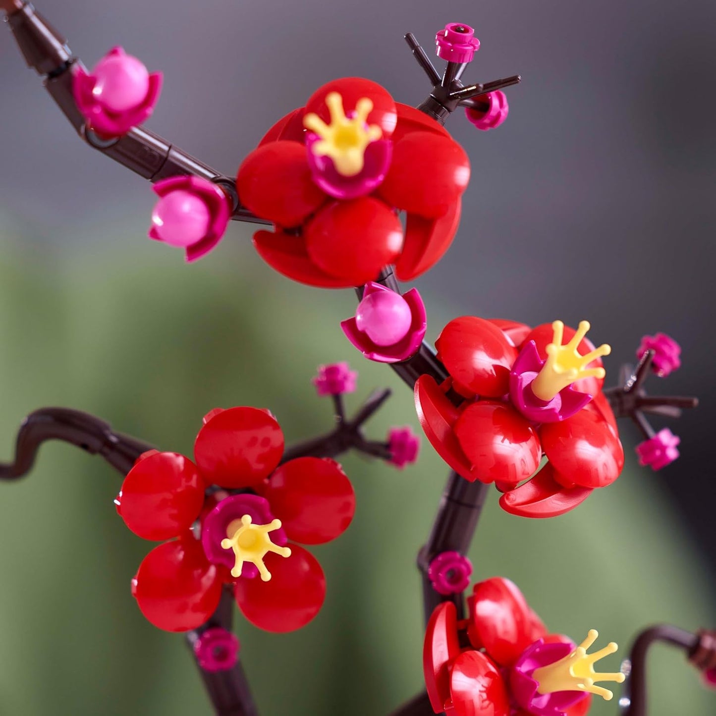 Botanicals Plum Blossom Set for Adults - Artificial Flowers for Indoor Incl. a Buildable Flowerpot - Home Office Decor Display Piece - Valentine'S Treat for Women and Men - 10369