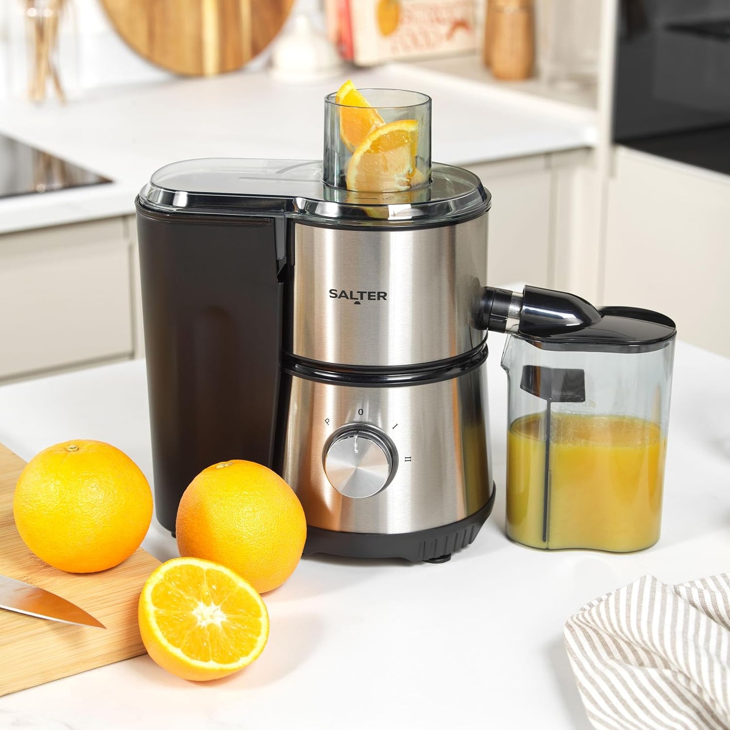 4 in 1 Juicer & Blender – Fruit Juicer & Smoothie Maker, 1L Jug Blender, Includes 600Ml Sports Bottle & Fridge Storage Container, Coffee & Spice Grinder, 2 Speed Settings & Pulse, 400W, EK4294