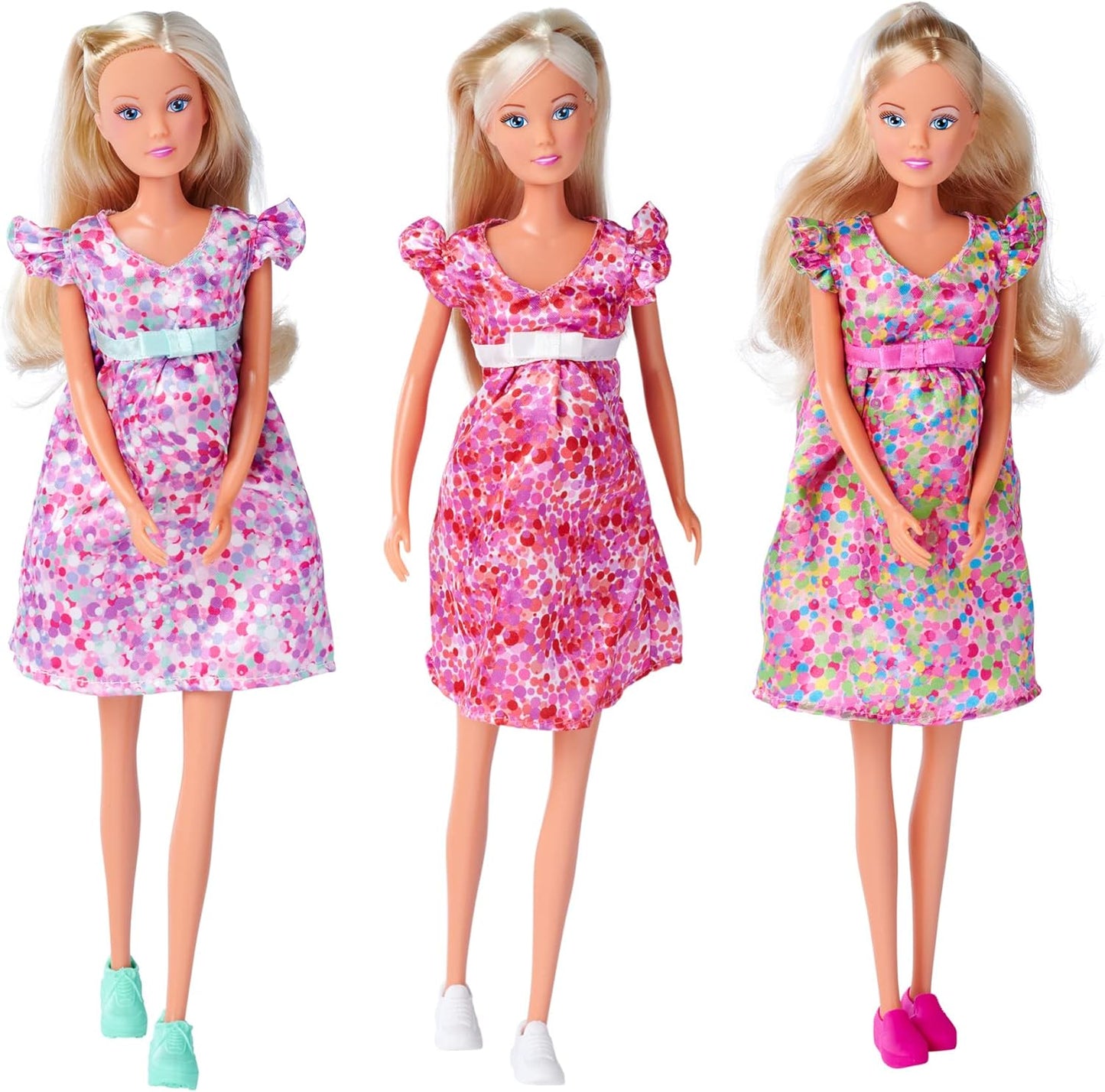 105733588 - Steffi Love Baby Surprise, Pregnant Doll with Baby Surprise, Boy, Girl, Twins, 3 Assorted Designs, Only One Item Supplied, over 11 Pieces, 29 Cm, from 3 Years