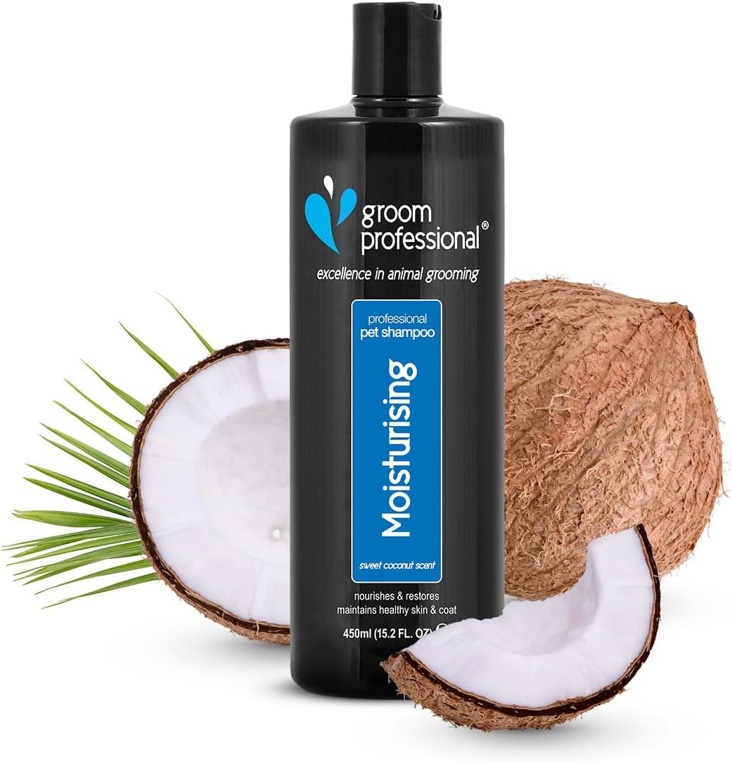 Coconut Moisturising Dog Shampoo - Soothing Dog Shampoo for Itchy Skin - Sensitive Shampoo for Dogs - Nourishes & Restores Coat - for Smelly Dogs, 450Ml