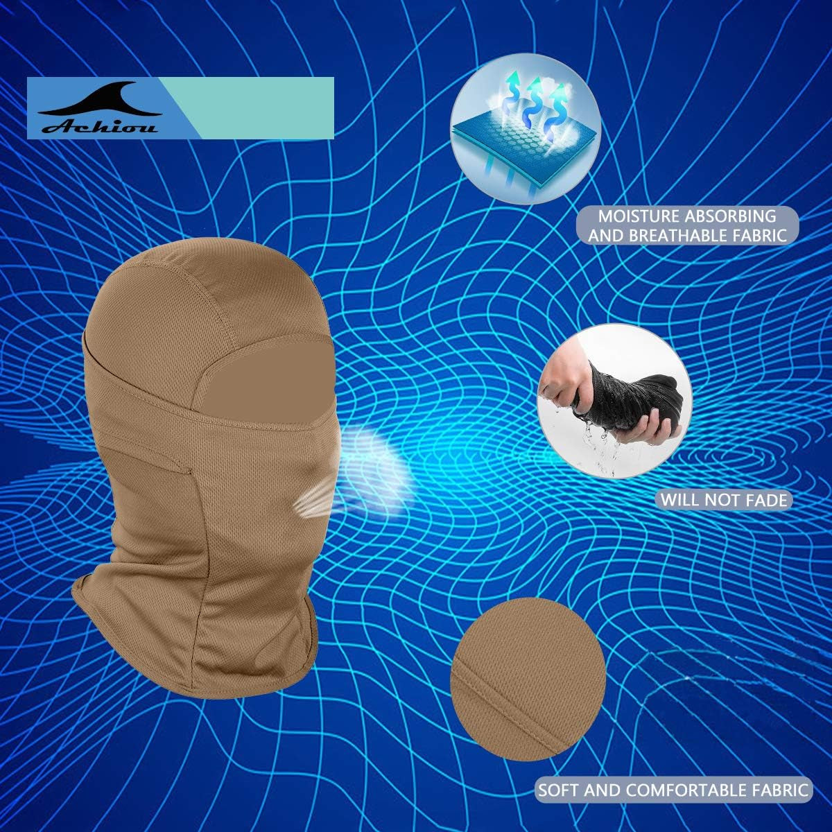Balaclava Face Mask, Ski Mask UV Protector Lightweight for Motorcycle Cycling Running