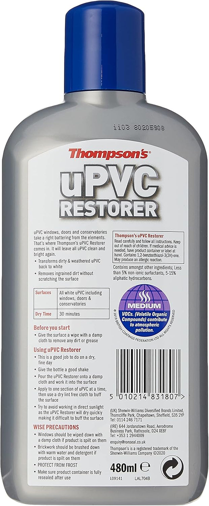 Thompsons UPVC Restorer 480Ml