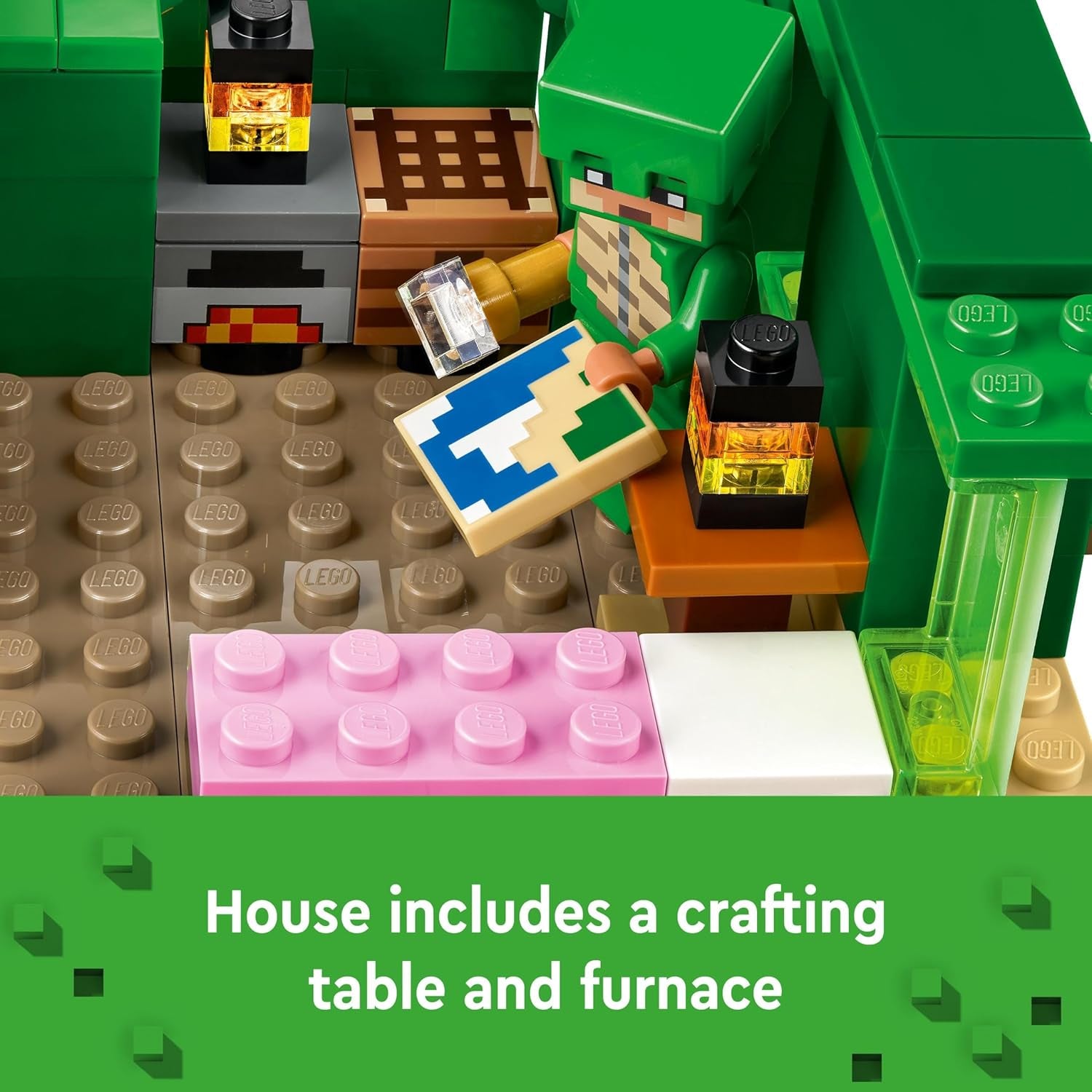 Minecraft the Turtle Beach House Animal-Care Toy for Kids, Girls and Boys Aged 8 plus Years Old, Building Set with Characters and Figures from the Game, Gift for Gamers 21254