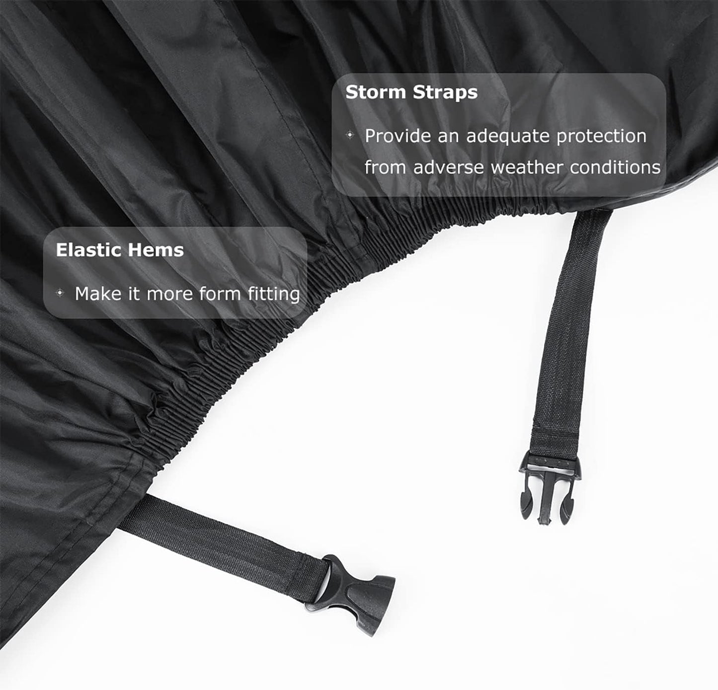 Bike Cover, Waterproof Bicycle Cover Indoor Outdoor Storage - 210T Nylon with Pu Coating, Safty Straps, Lock-Holes, Fits for Most Bikes up to 29"