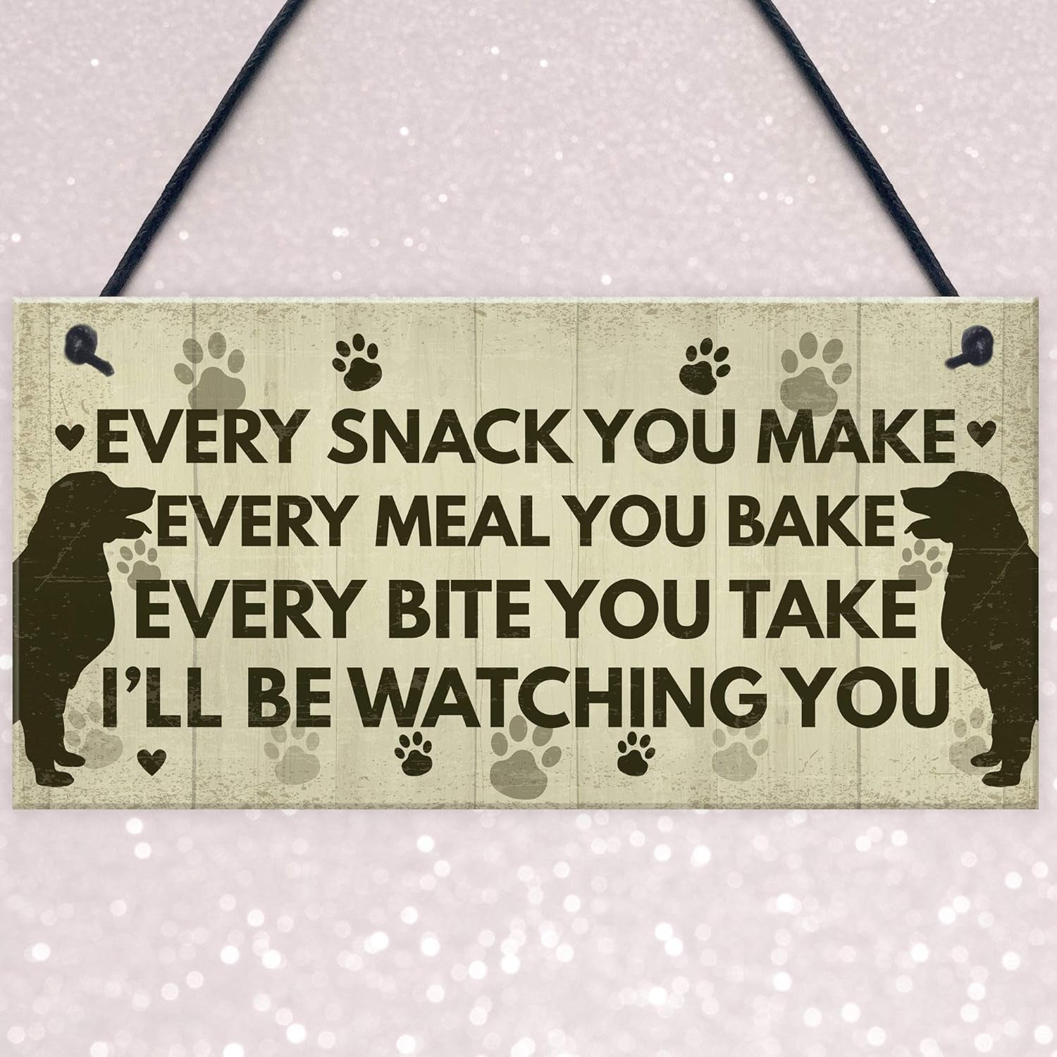 Funny Dog Signs and Plaques Birthday Gift for Dog Lovers Novelty Dog Sign for Home Animal Pet Sign