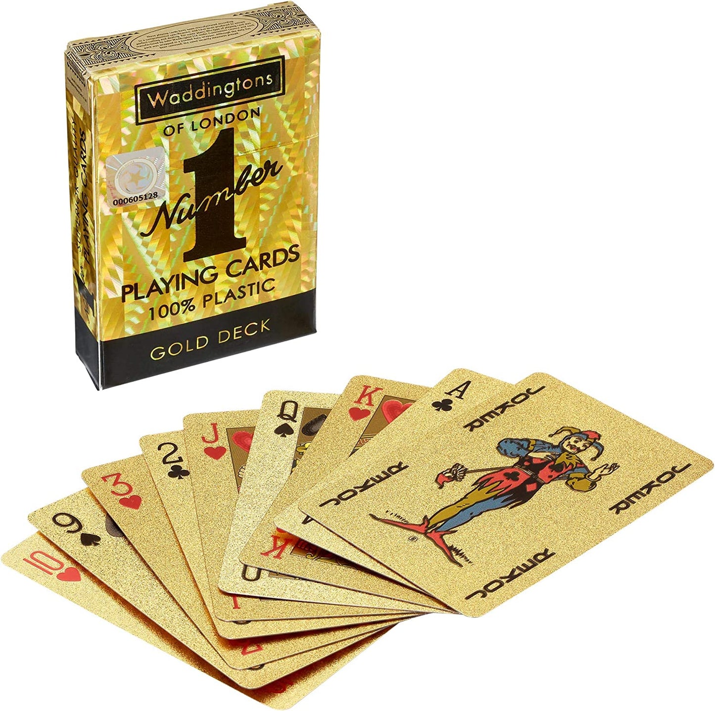 Gold Playing Cards Game, Sleek Gold Foil Design Deck of Cards, Ideal for Snap, Poker and a Ideal Travel Companion, Gift and Toy for Ages 6 Plus