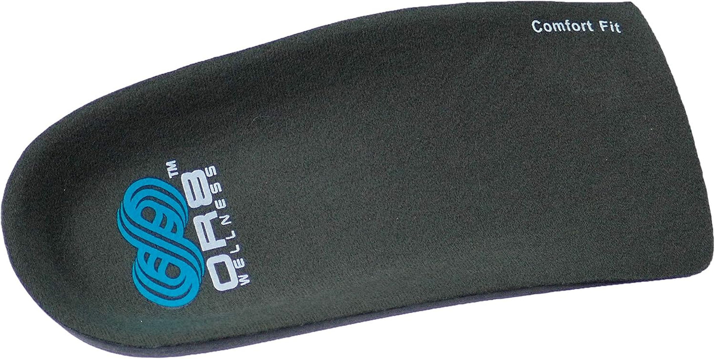 Orthotic ¾ Insoles. High Performance. Comfort Fit. Weak & Fallen Arches. Flat Feet & Plantar Fasciitis. Arch Support (S 5-6.5)