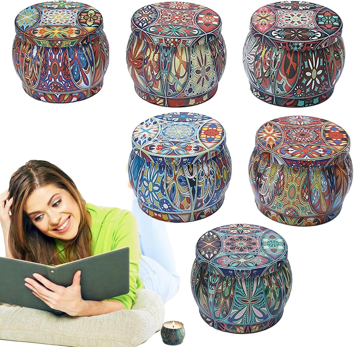 Scented Candles Gift Set, 6 Pack Candles for Home Scented, Long Lasting Soy Wax Aromatherapy Candle Set for Spa, Yoga, Table Decoration