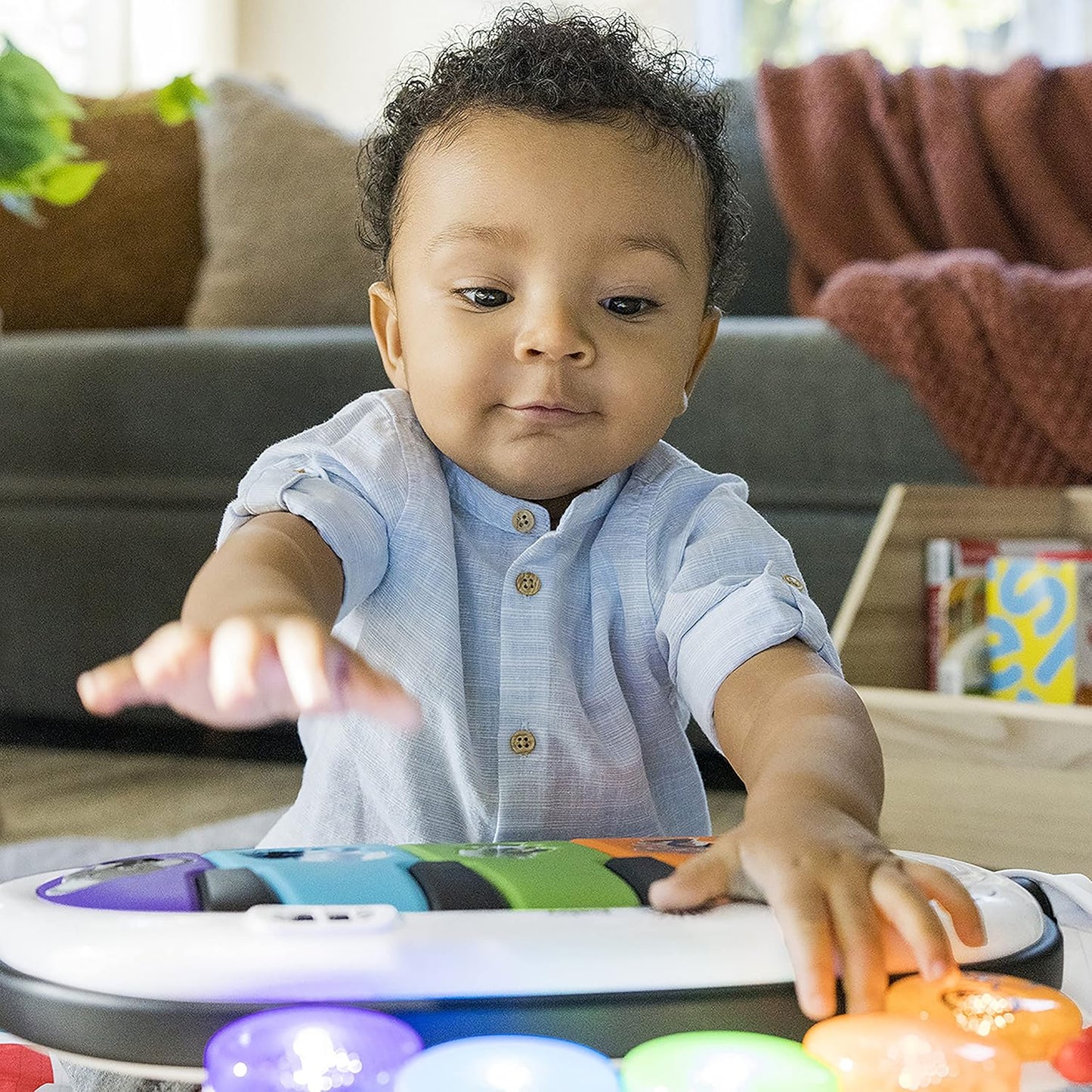 , 4-In-1 Kickin' Tunes and Language Discovery Play Gym with Piano, Mat with Detachable Activity Toys, Lights, Sounds and Music, Ages Newborn +