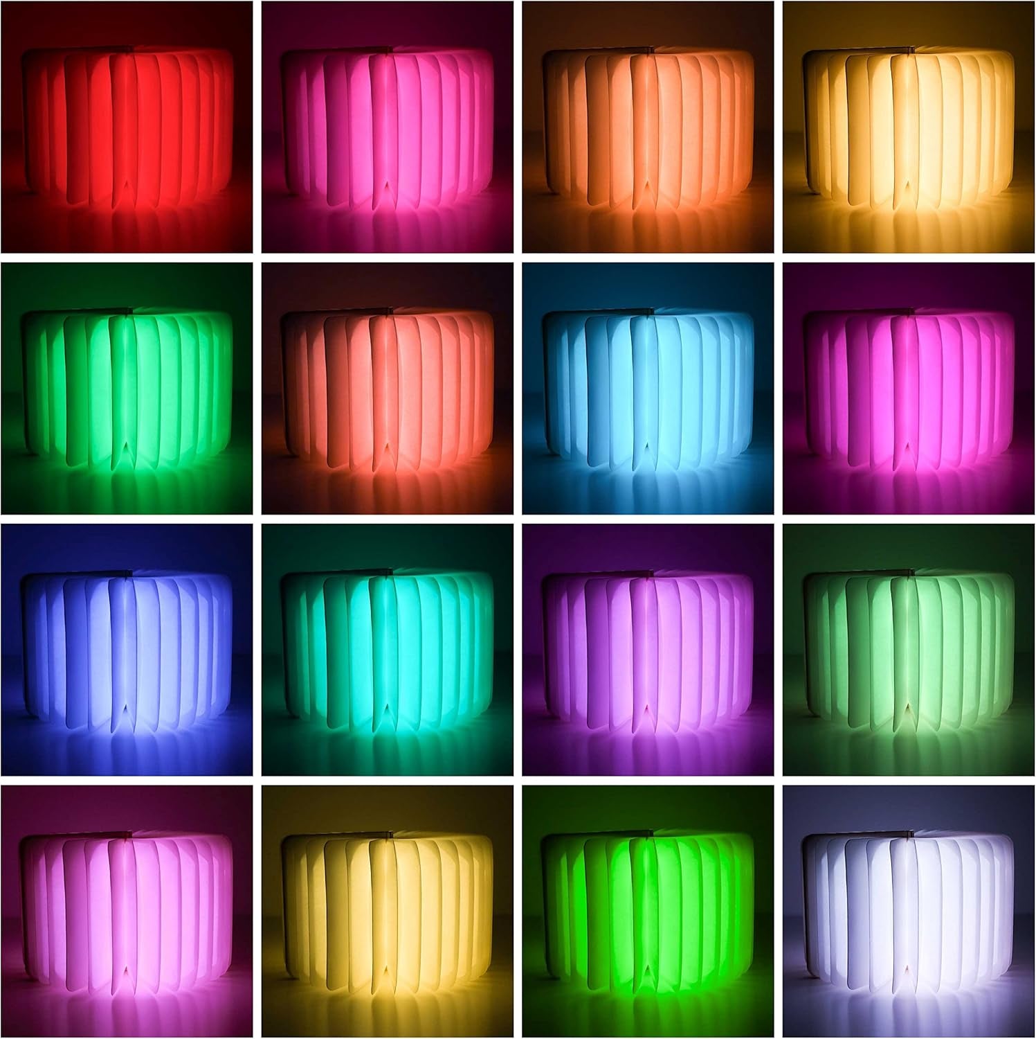 Led Book Light Wooden Folding Lamp with Remote Control, 16 Colours & Timer Table Book Lamp Night Light Perfect for Home, Office & Room Decor | Christmas & Birthday Gifts for Men Women