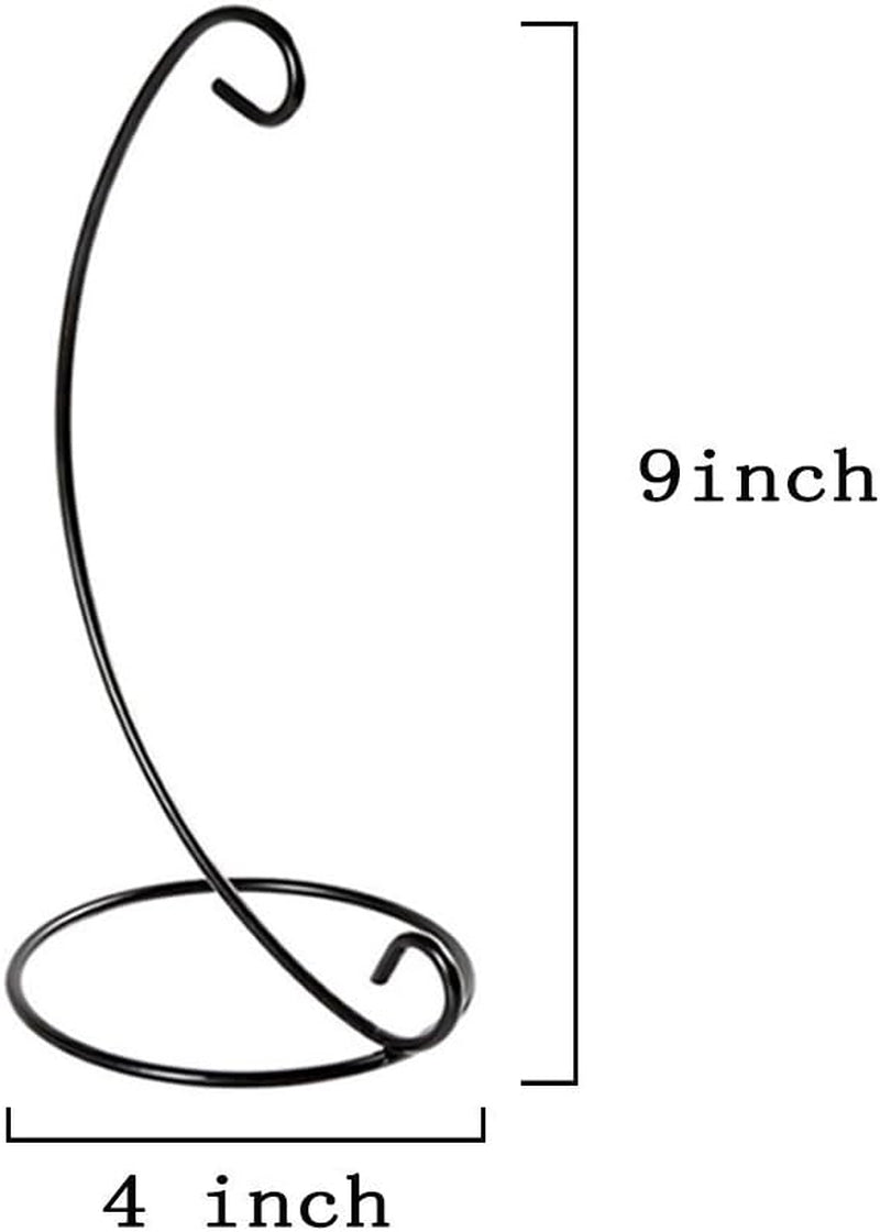 (6 Pack) Ornament Display Stand, Black Iron Hanging Stand Rack Holder for Hanging Glass Globe Air Plant Terrarium, Witch Ball, Christmas Ornament and Home Wedding Decoration