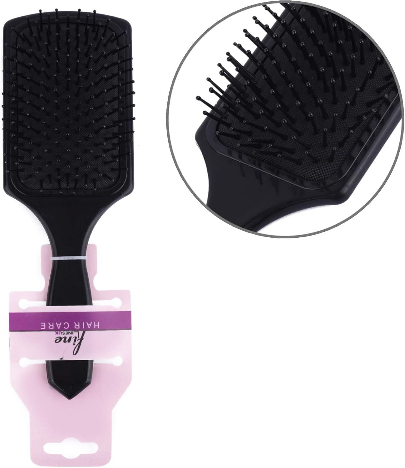 Paddle Hair Brush by - Detangle Hair Brush with 11 Row Nylon Bristles, Hairbrush for Women & Men, Heat-Resistant Paddle Brush