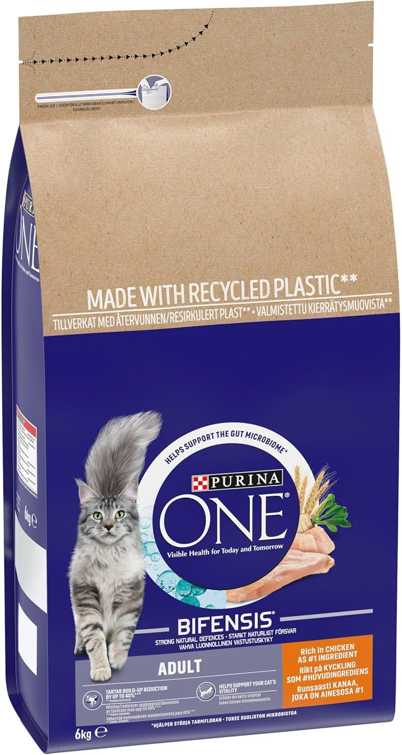 Adult Dry Cat Food Rich in Chicken 6Kg, Packaging May Vary