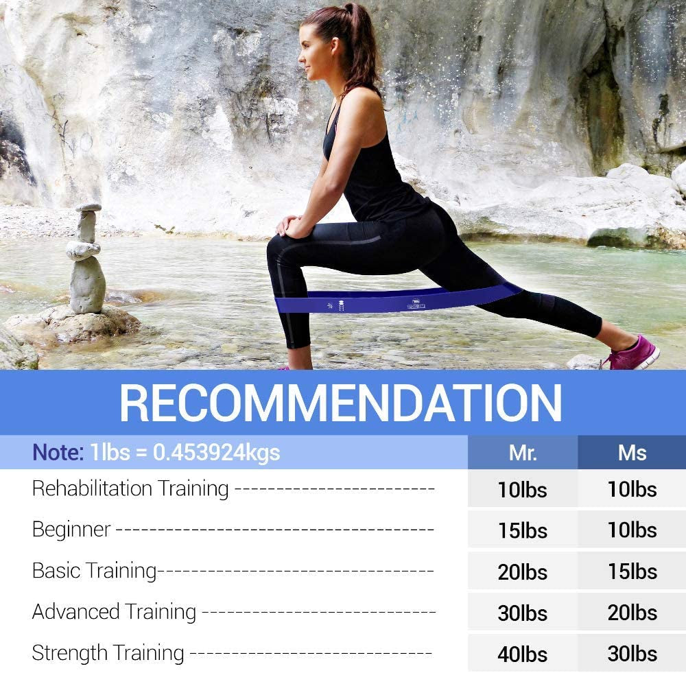Resistance Bands Set for Men and Women, Pack of 5 Different Resistance Levels Elastic Band for Home Gym Long Exercise Workout – Great Fitness Equipment for Training, Yoga – Free Carrying Bag